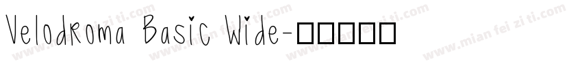 Velodroma Basic Wide字体转换